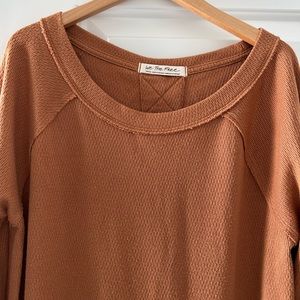 Free People Thermal, Size S, chestnut color, thumbholes, side slits